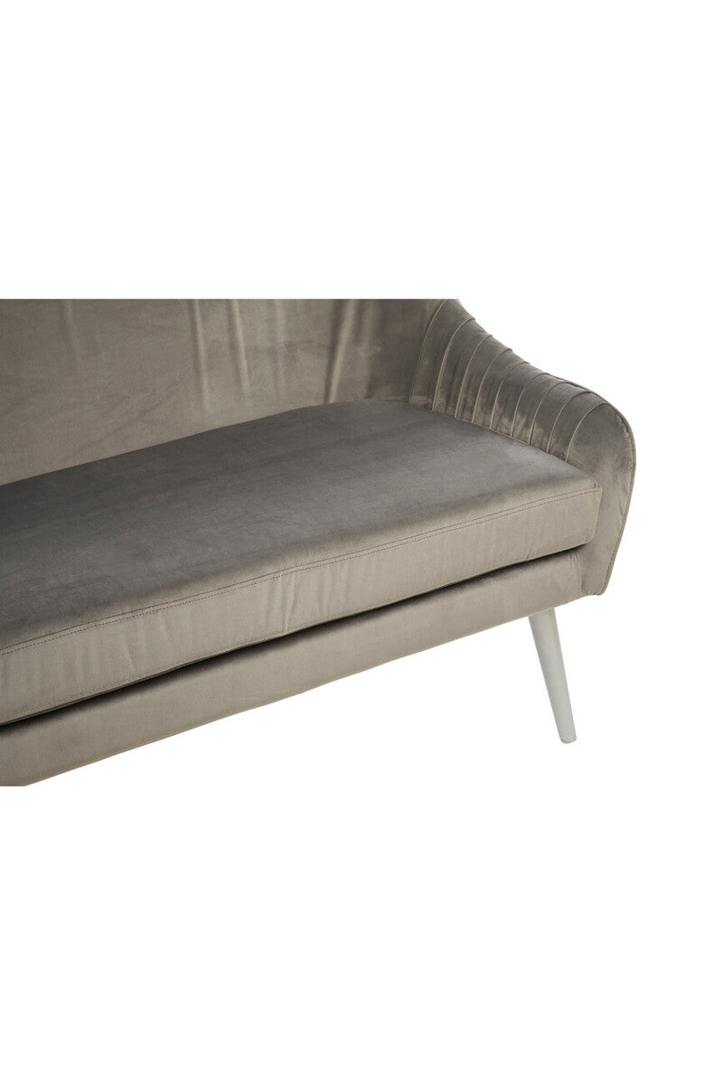 Louxor Grey Velvet Sofa