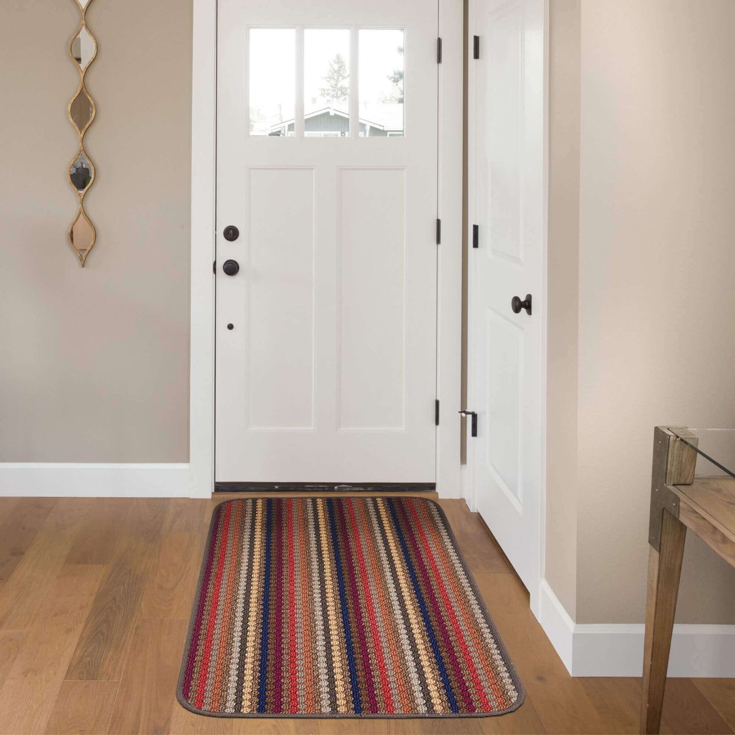 Washable Multicolour Stripe Mats| 111