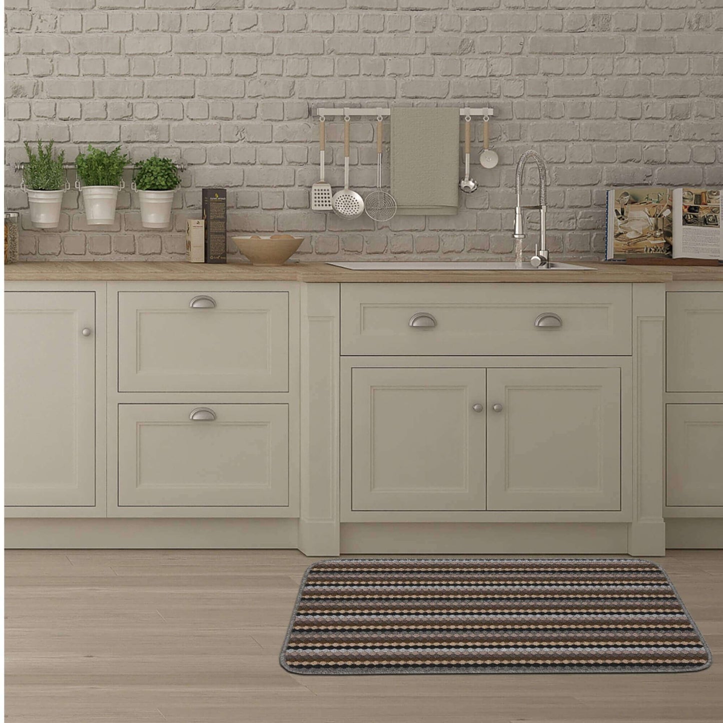 Washable Multicolour Stripe Mats| 111