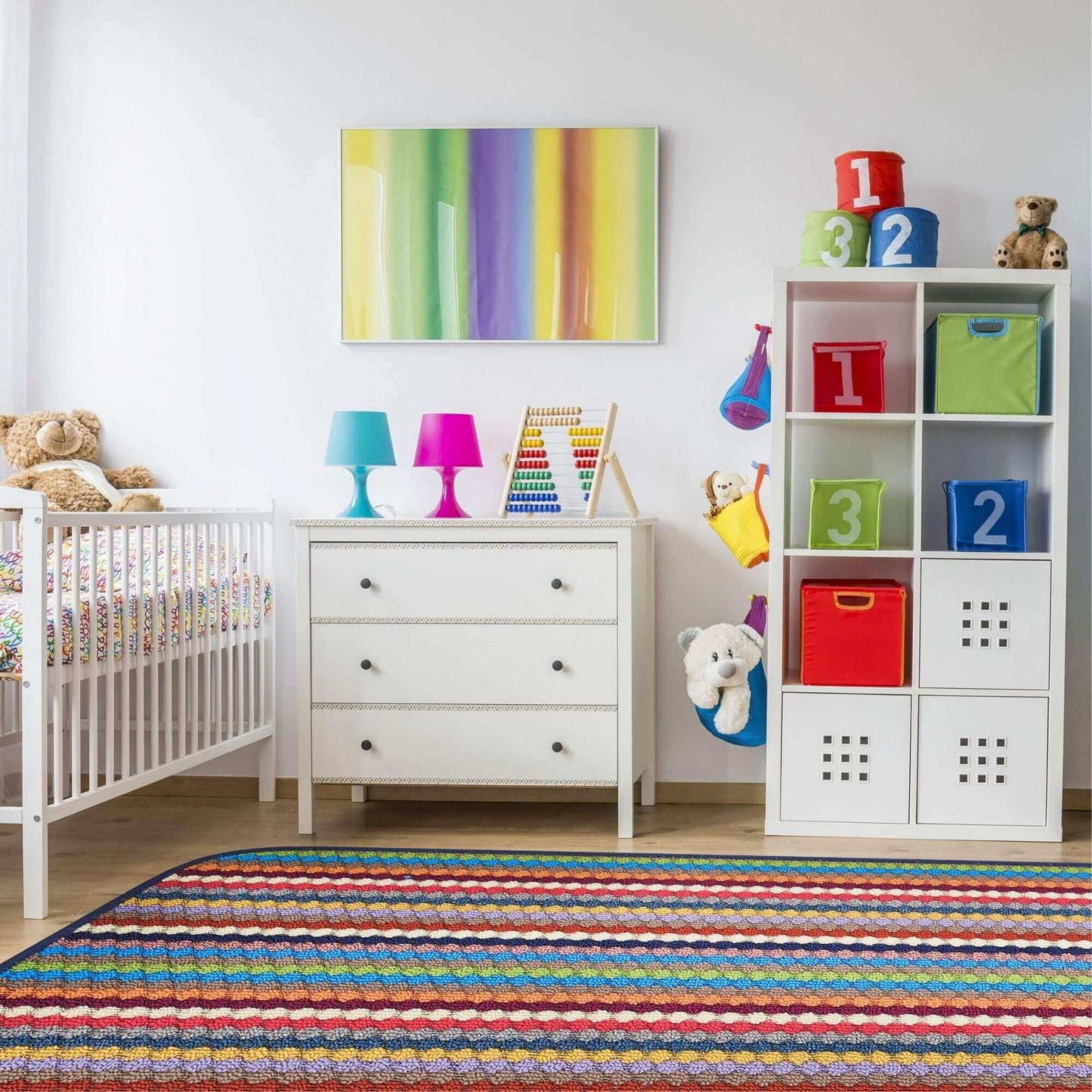 Washable Multicolour Stripe Mats| 111