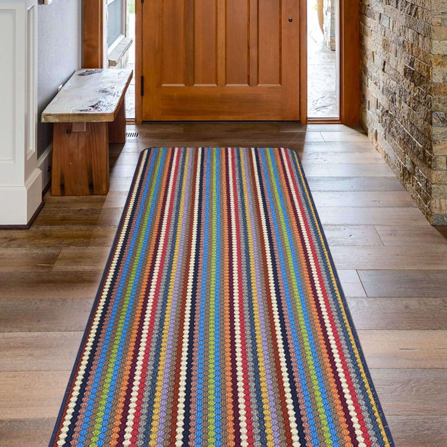 Washable Multicolour Stripe Mats| 111