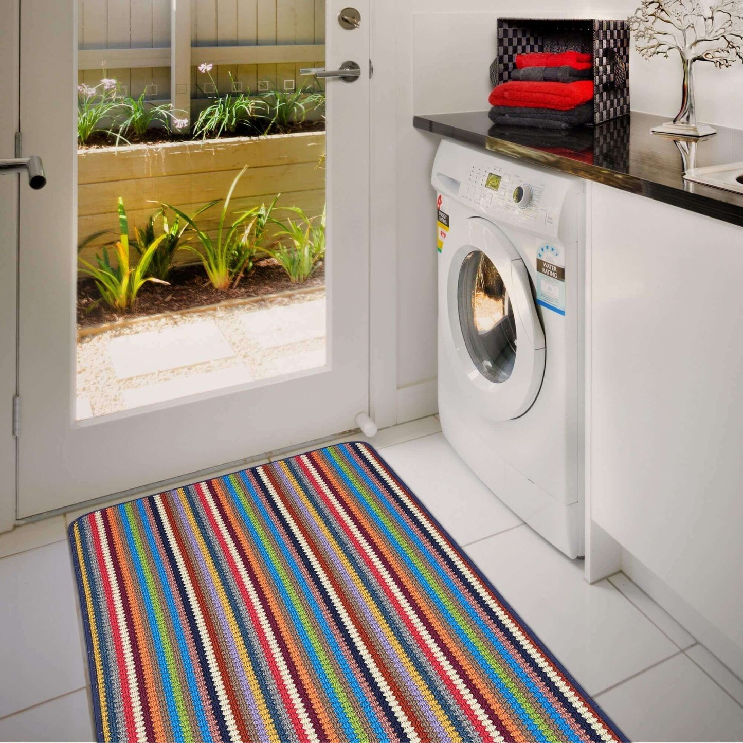 Washable Multicolour Stripe Mats| 111