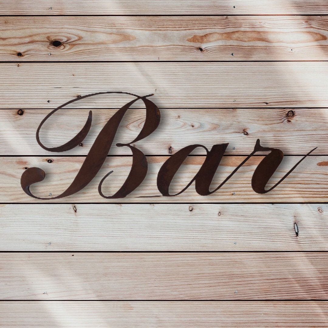 Rusty Metal Bar Sign for Home & Garden