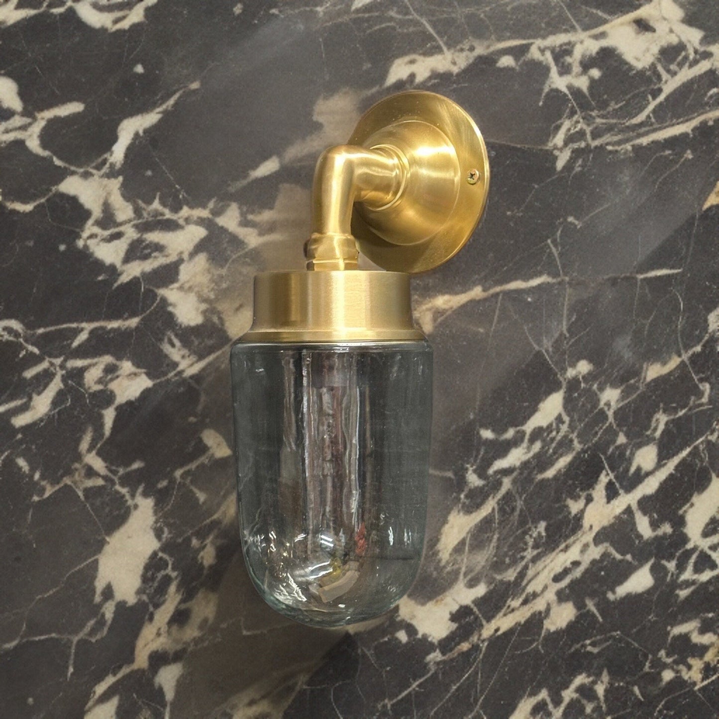 Paston ~ Bulkhead Outdoor & Bathroom Sconce Wall Light Solid Brass |  11.5 Inch