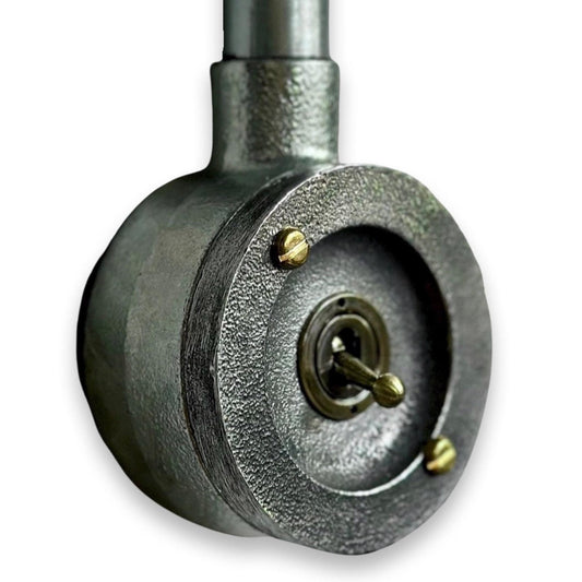 Single Gang Solid Cast Conduit Metal Conduit Light Switch Industrial 2 Way - Vintage Crabtree