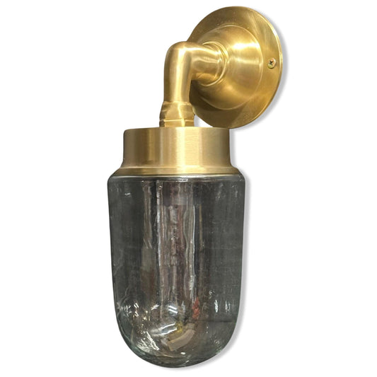 Paston ~ Bulkhead Outdoor & Bathroom Sconce Wall Light Solid Brass |  11.5 Inch