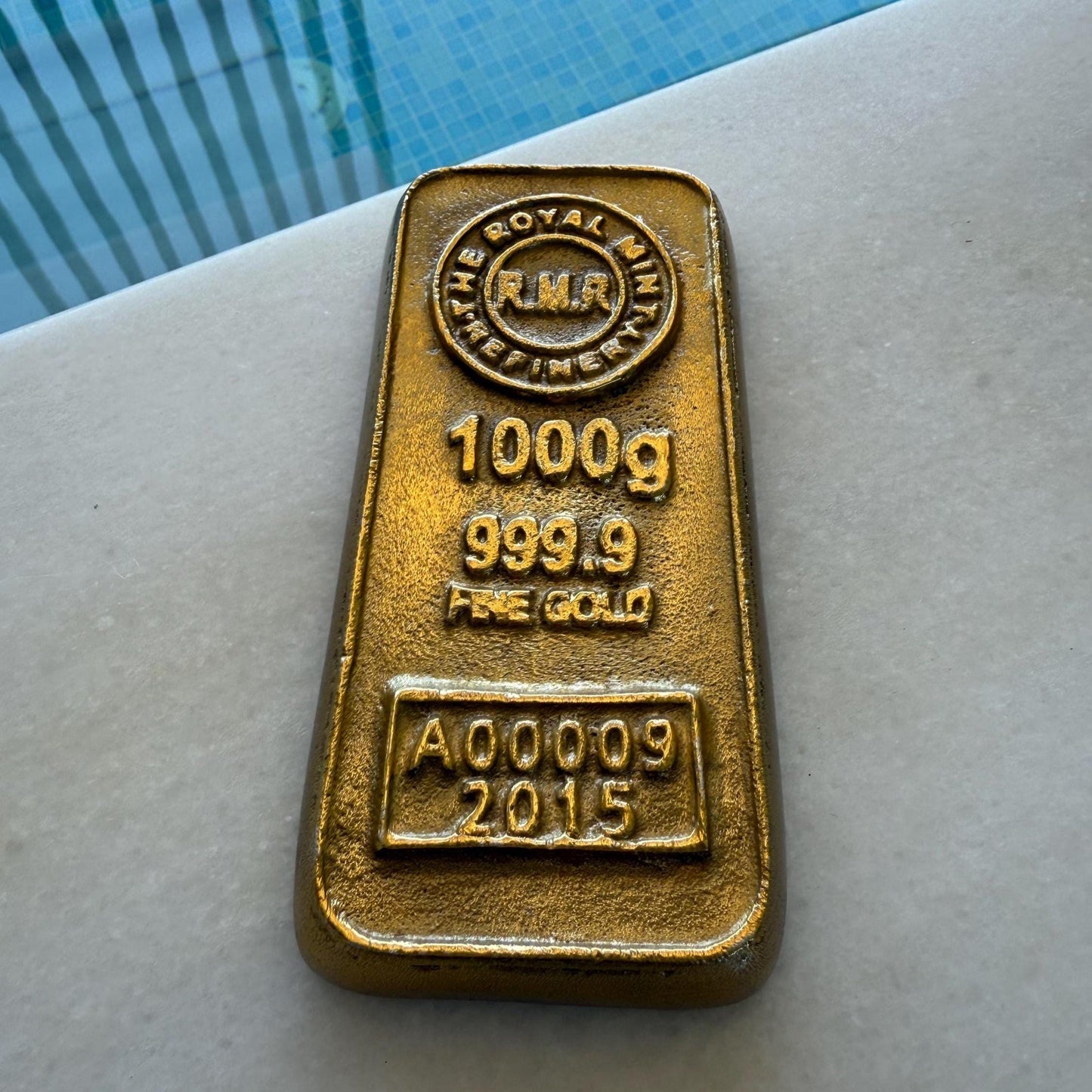 Cast Iron Gold Bullion Bar Paper Weight