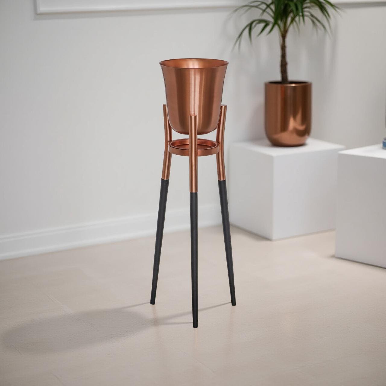 Rocket Champagne & Wine Cooler Brushed Copper ~ Floor Standing Ice Bucket