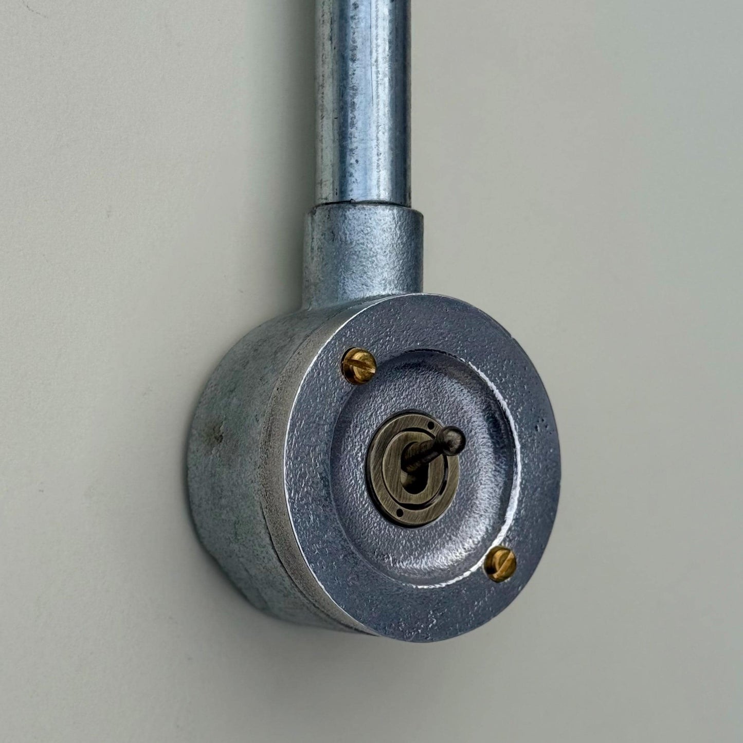 Single Gang Solid Cast Conduit Metal Conduit Light Switch Industrial 2 Way - Vintage Crabtree