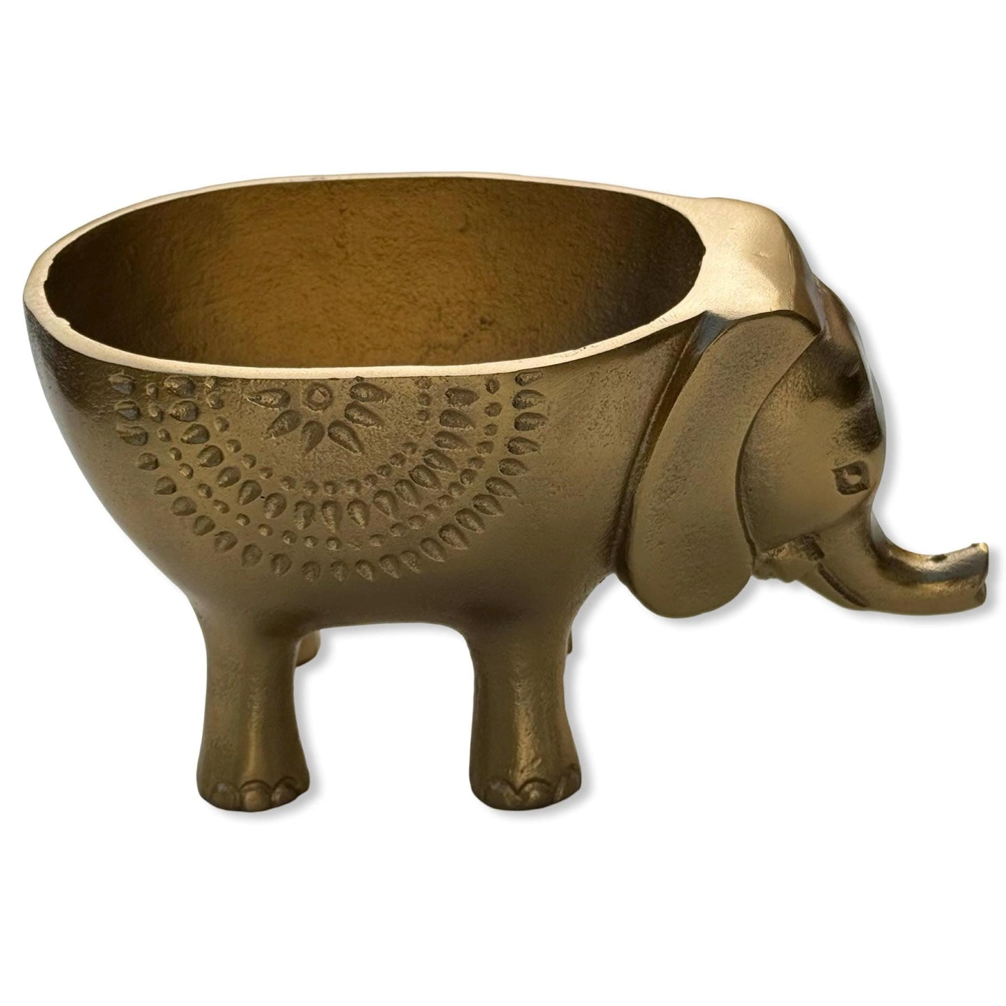 Elephant Planter Solid Cast Brass Metal Plant Pot for Succulents & Plants | Safari Planter