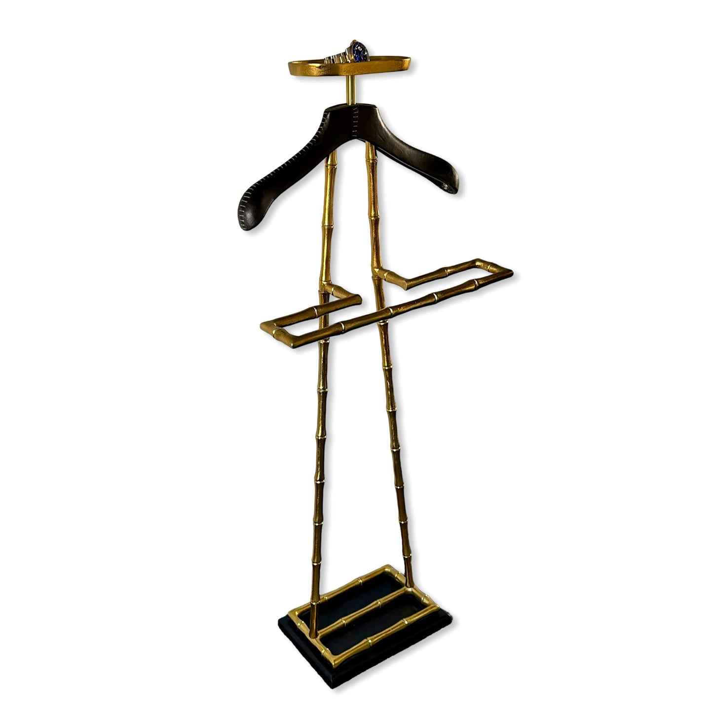 Luxury Dressboy Vintage Brass / Black 50.5 x 31 x H. 117 cm - Clothes Rack Coat Rack Suit Stand Mute Servant Gentleman - Luxury Accessories