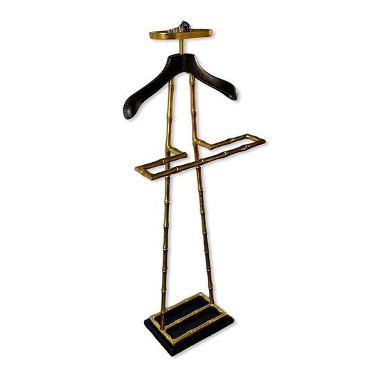 Luxury Dressboy Vintage Brass / Black 50.5 x 31 x H. 117 cm - Clothes Rack Coat Rack Suit Stand Mute Servant Gentleman - Luxury Accessories