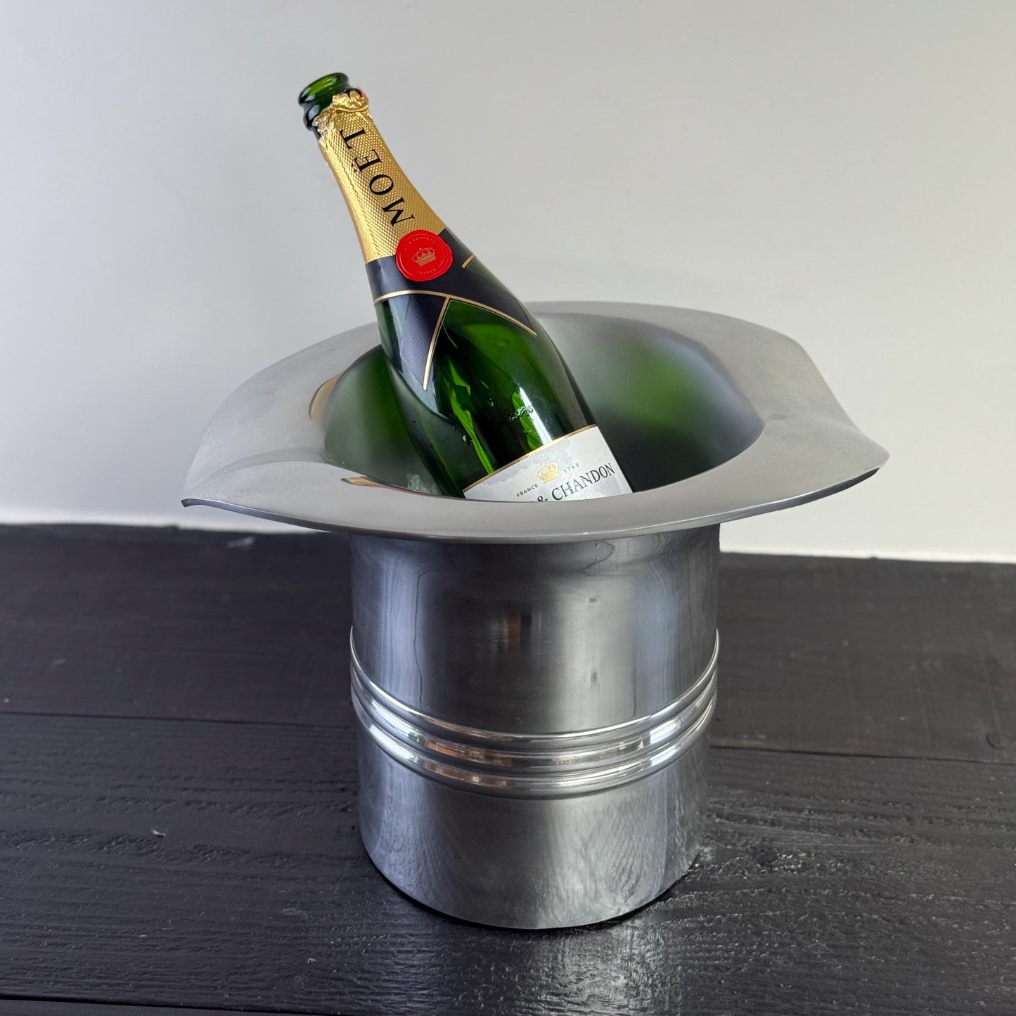 Top Hat XL ~ Solid Cast Champagne Ice Bucket - Wine Cooler Bath