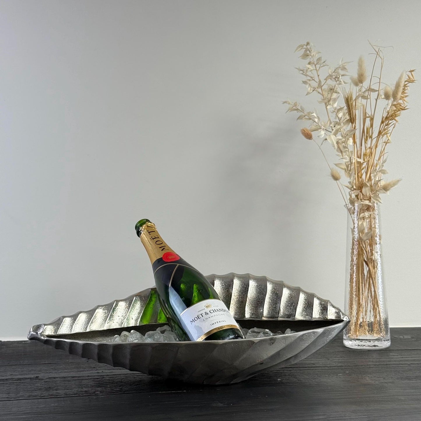 Clamshell Solid Cast Champagne Ice Bucket - Wine Cooler