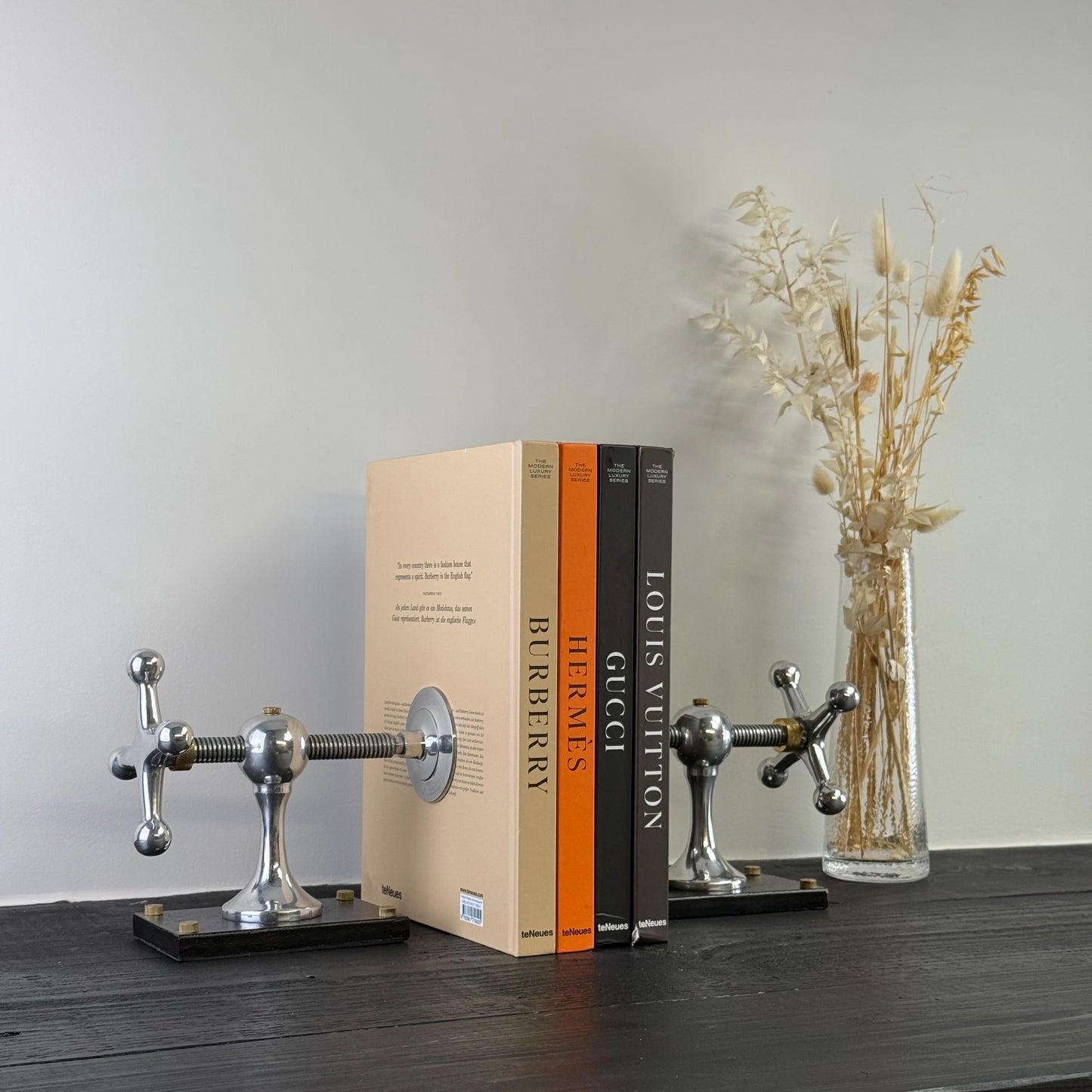 Windlass Bookend Retro Book DVD Organizer