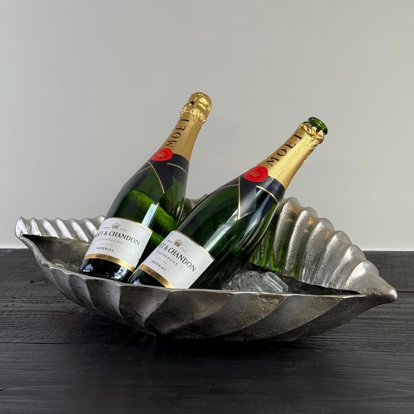 Clamshell Solid Cast Champagne Ice Bucket - Wine Cooler