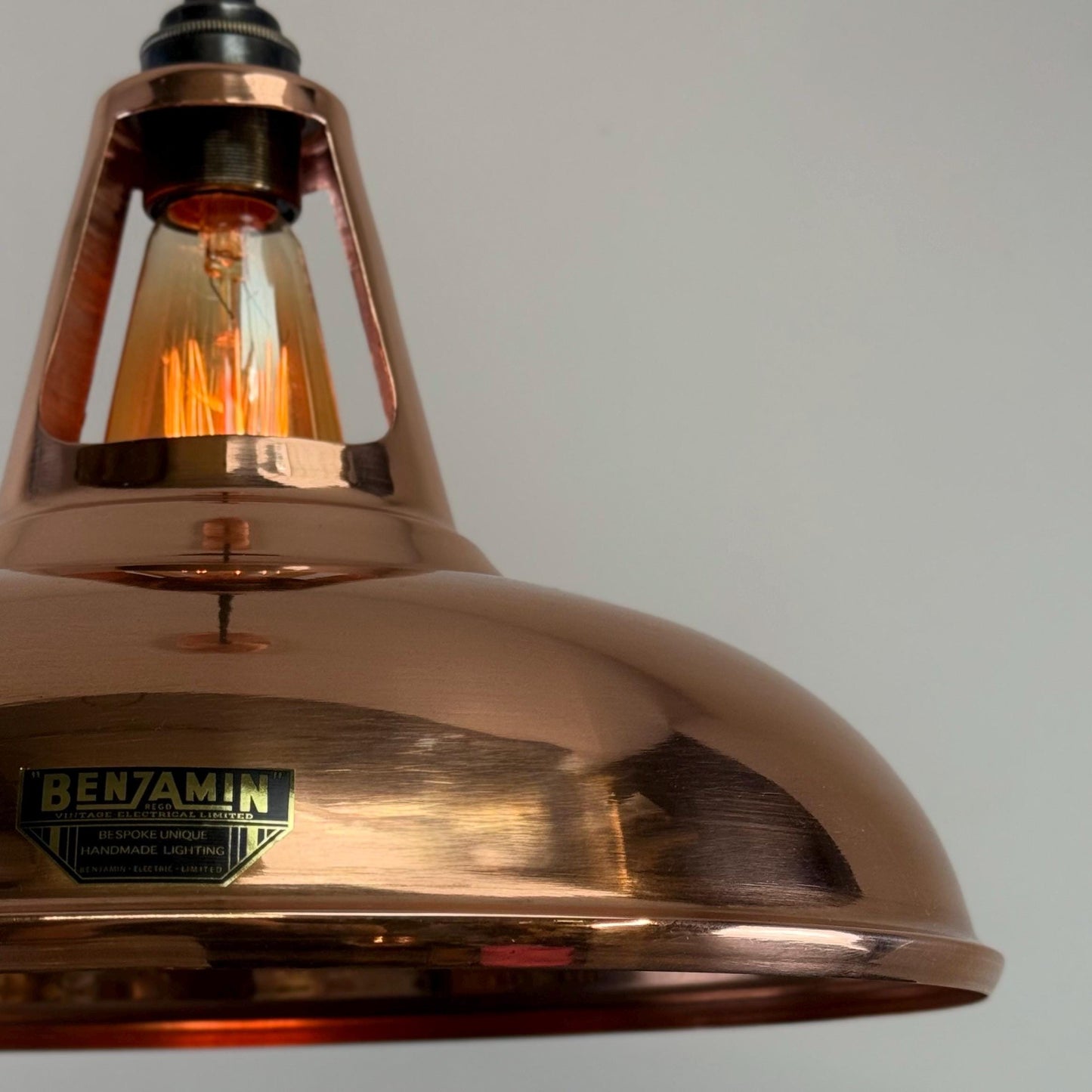 Cawston XL - Genuine Solid Copper Slotted Lampshade Pendant Set Light - 14 Inch