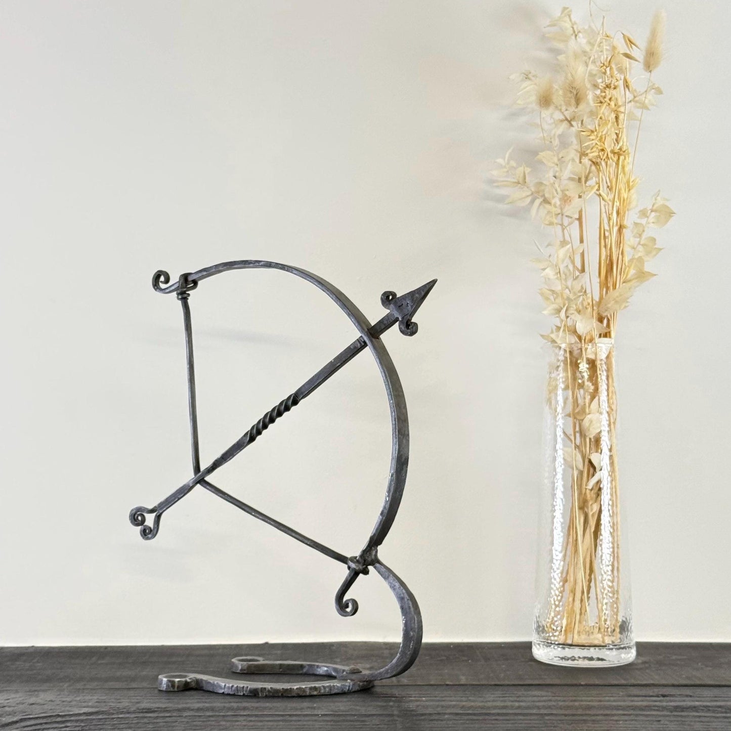 Armillary Arrow Solid Wrought Iron Sculpture