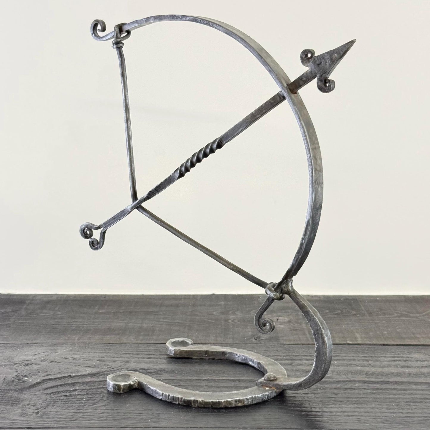 Armillary Arrow Solid Wrought Iron Sculpture