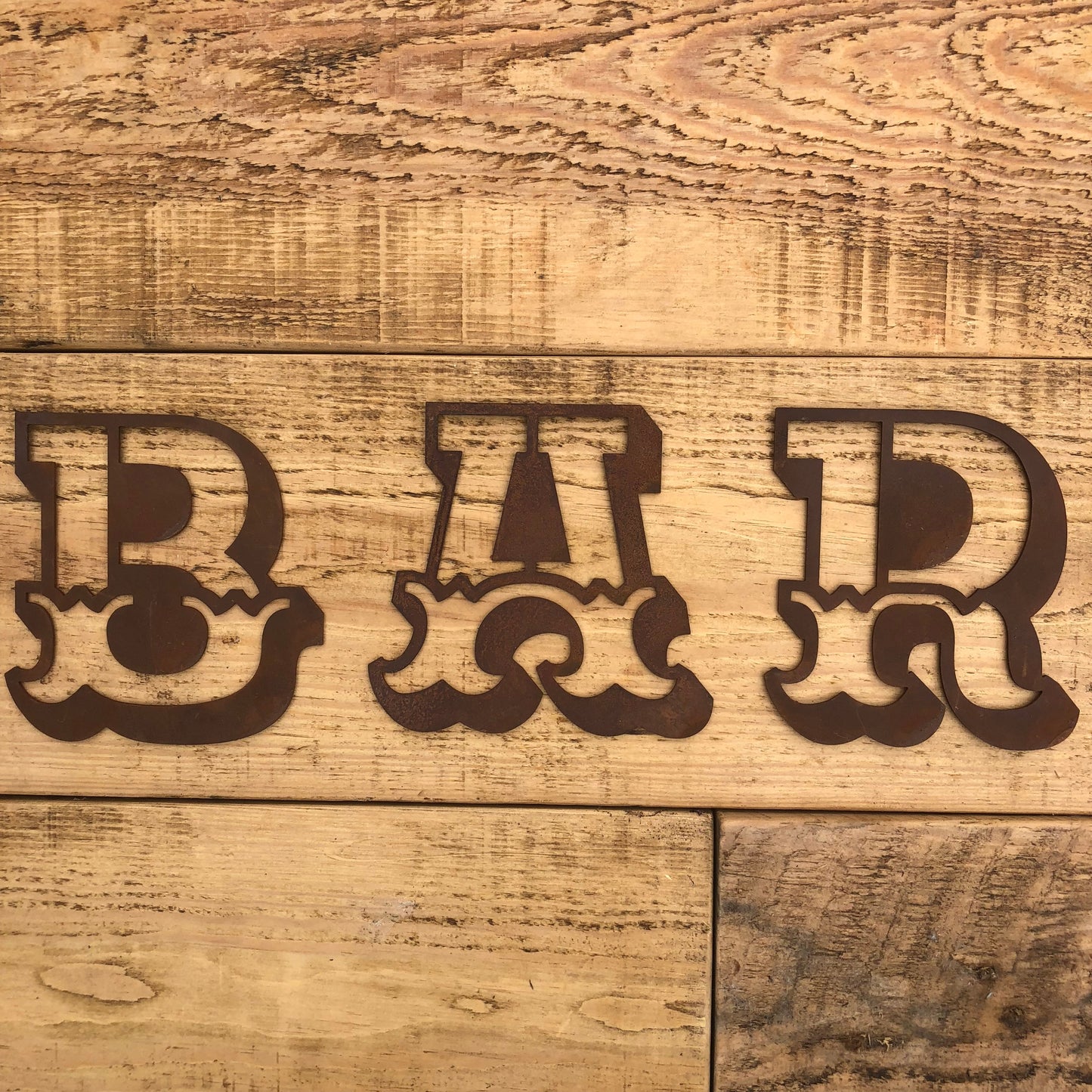 Rusty 5" Carnival Metal Letters A-Z