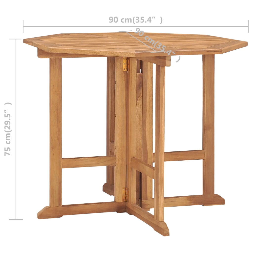 Rolva Teak Wood - 90cm Foldable