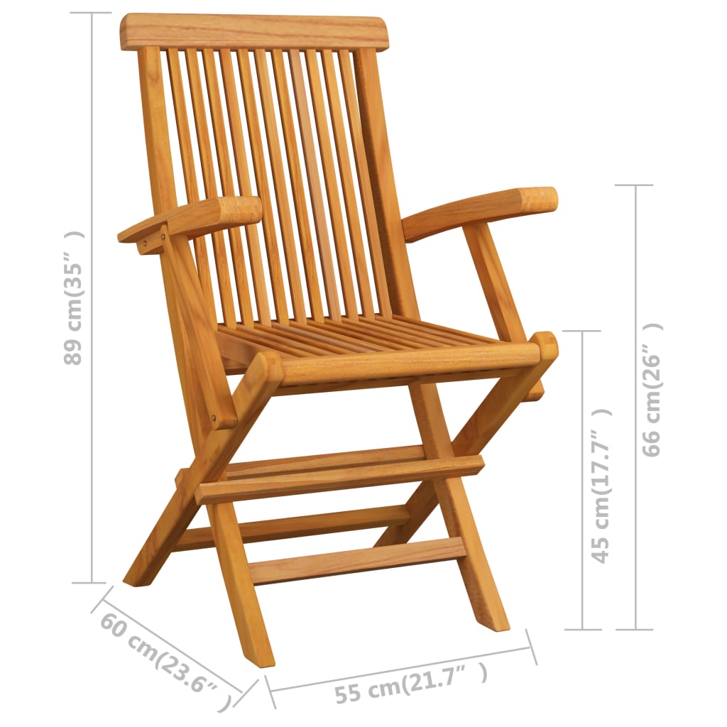 Rolva Teak Wood - 90cm Foldable