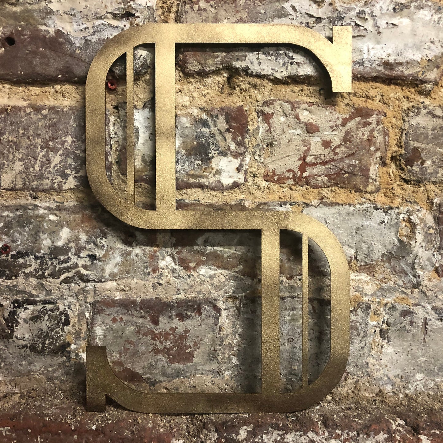 Gold Distressed 5" or 12" Art Deco Lettering A-Z 0-9