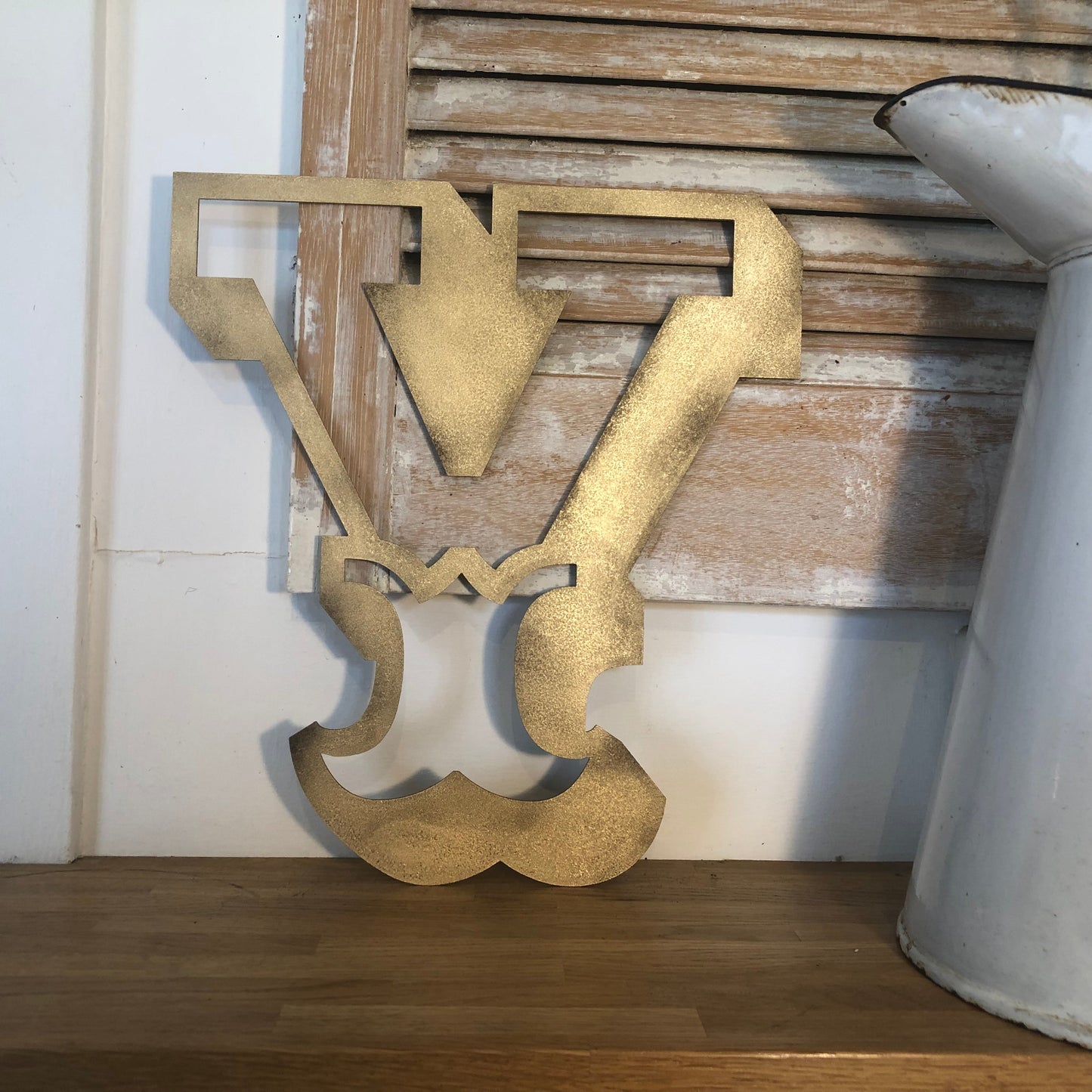 A-Z Rustic 5" or 12" Gold Metal Carnival Letters.