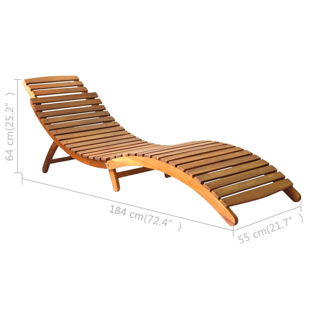 Velka Acacia Wood - 184cm Foldable