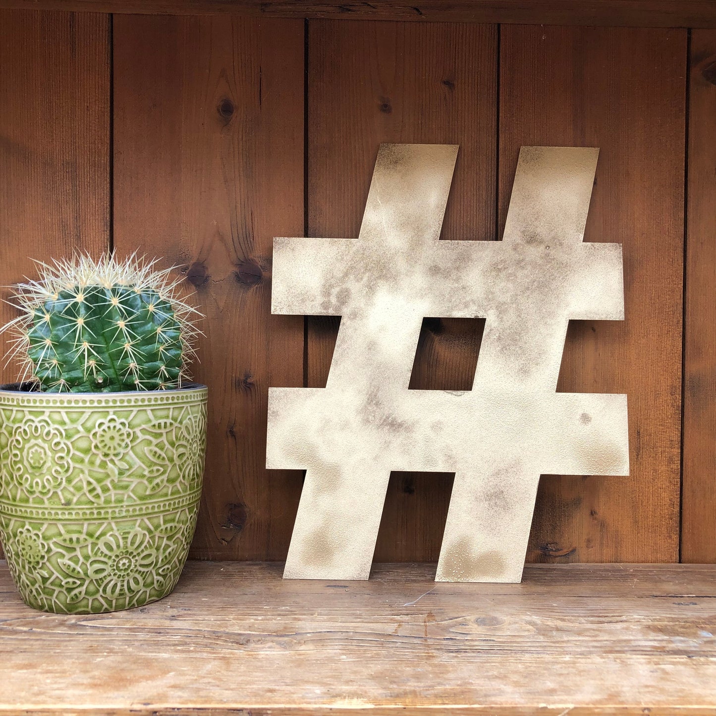 12" and 5" Gold Fat Font Metal Letters.