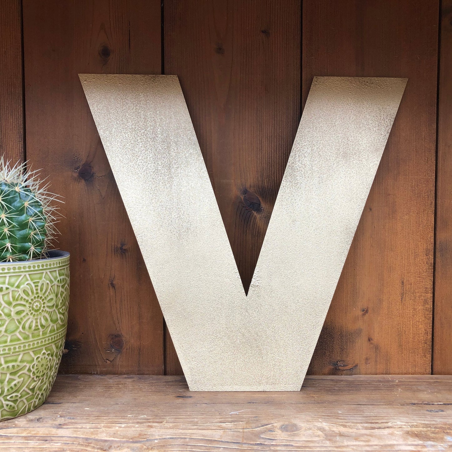 12" and 5" Gold Fat Font Metal Letters.