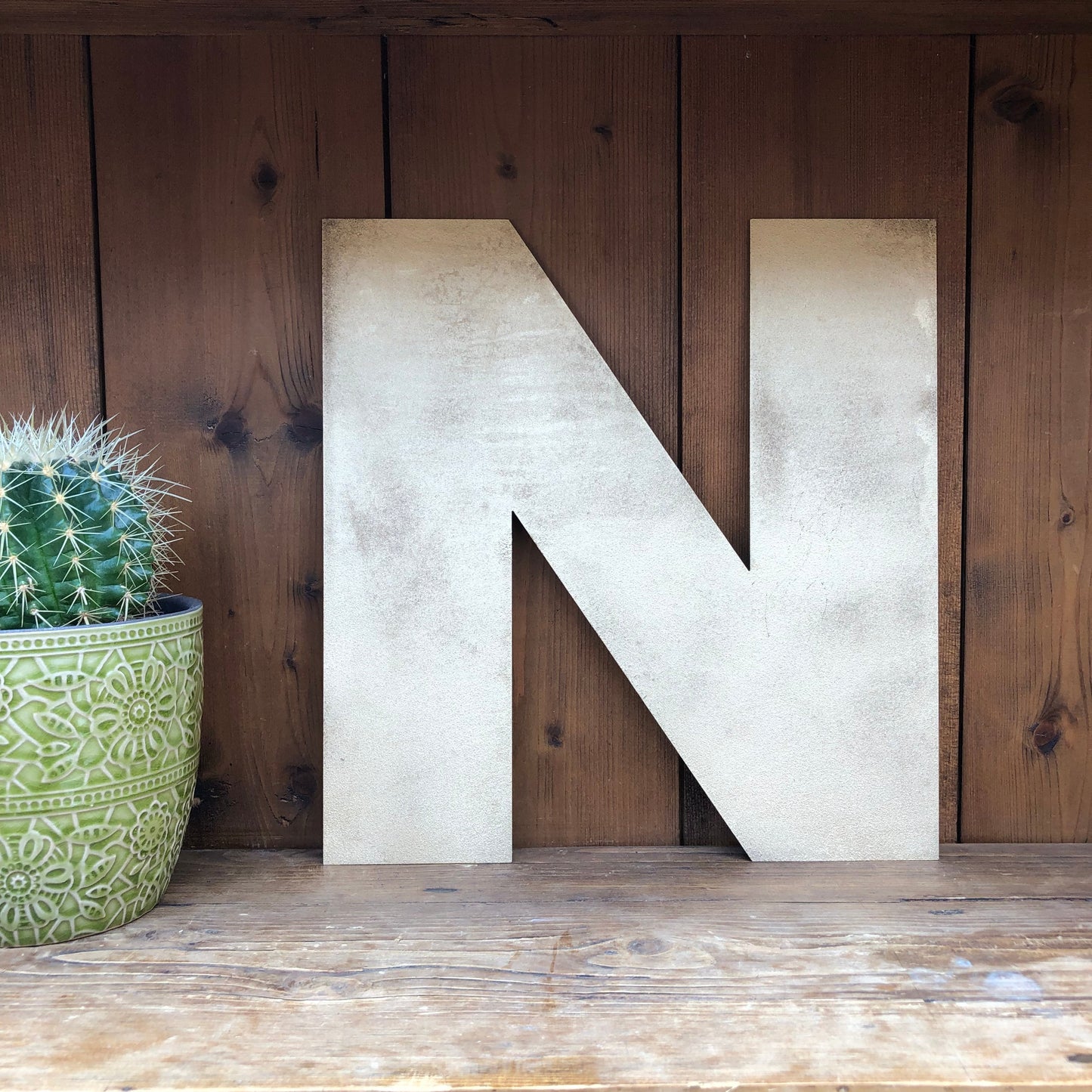 12" and 5" Gold Fat Font Metal Letters.