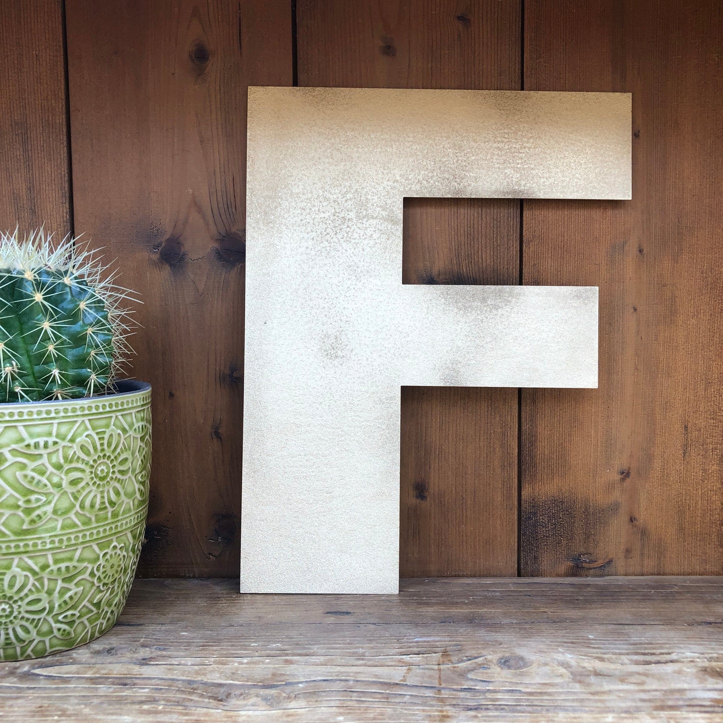 12" and 5" Gold Fat Font Metal Letters.