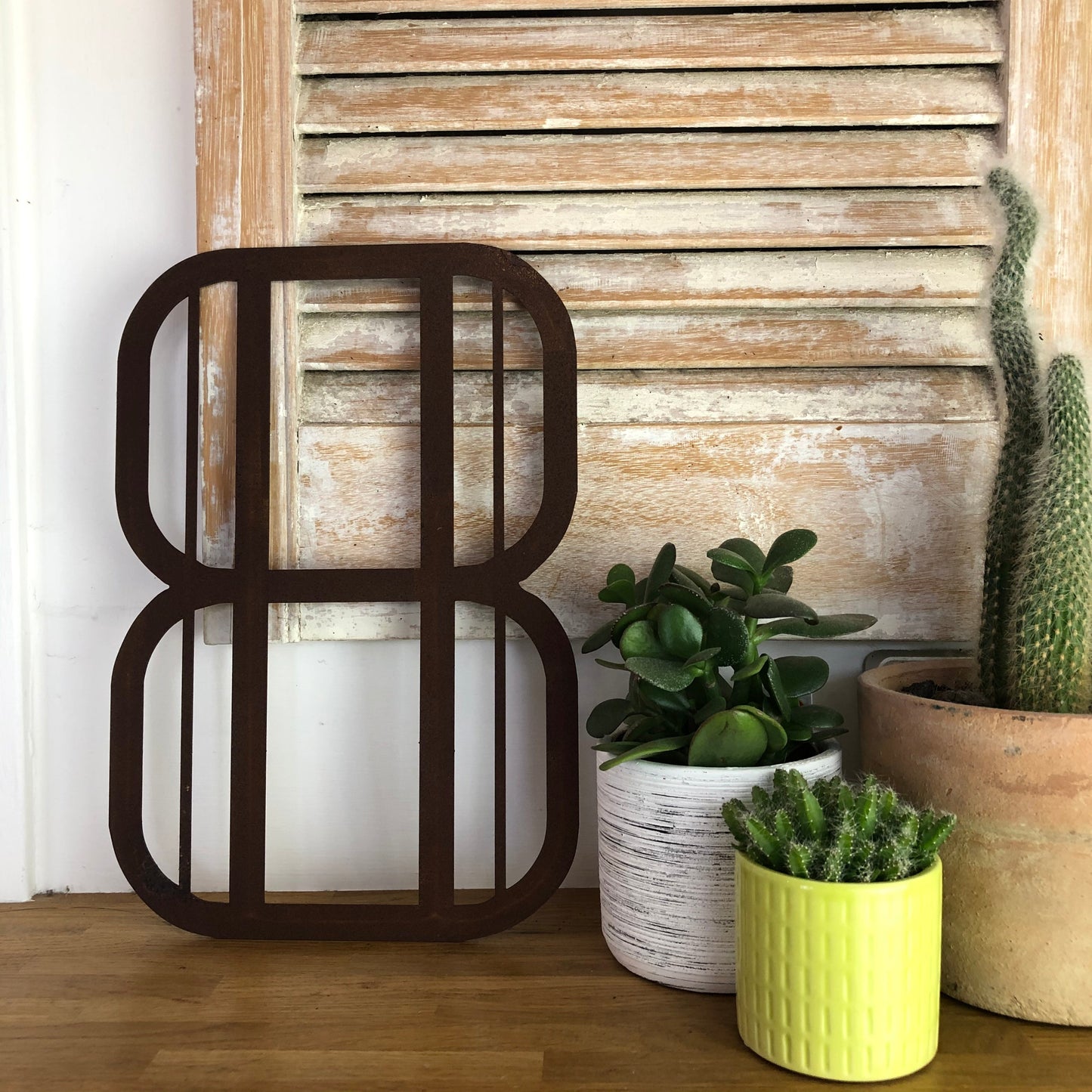 Rusty Metal 5" or 12" Art Deco Lettering A-Z 0-9