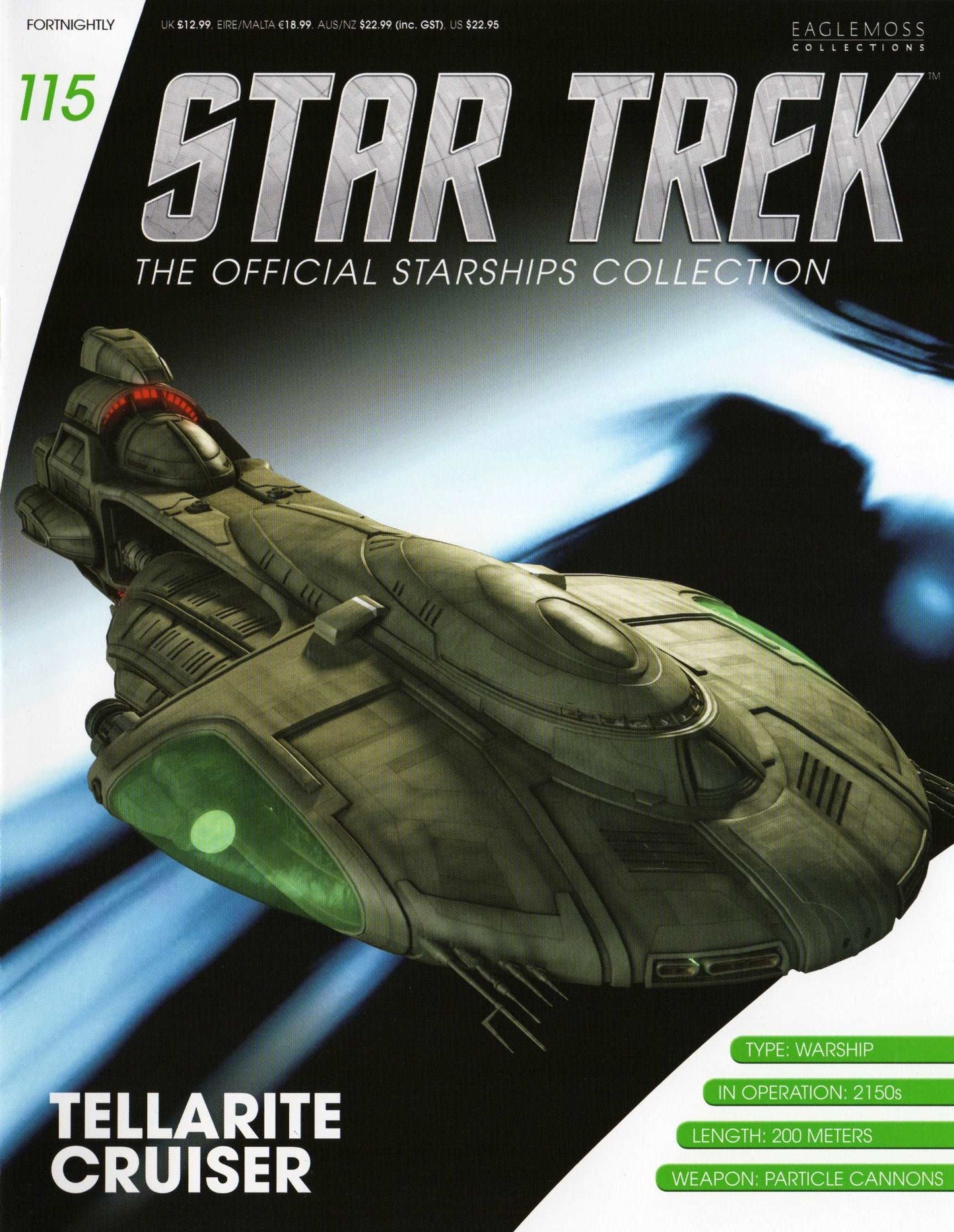 #115 Tellarite Cruiser Ship Model Die Cast (Eaglemoss / Star Trek)
