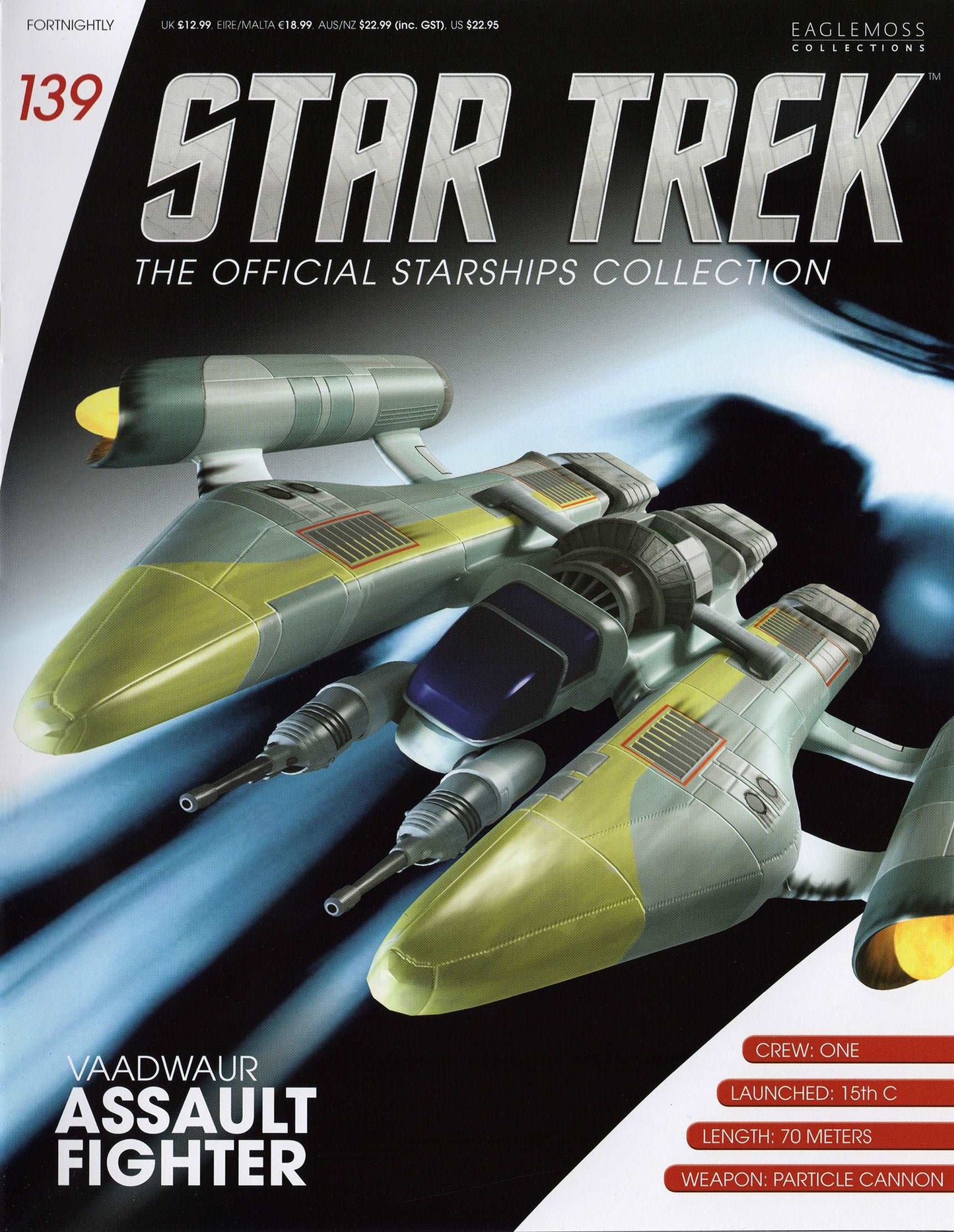 #139 Vaadwaur Assault Fighter Model Die Cast Ship (Eaglemoss / Star Trek)