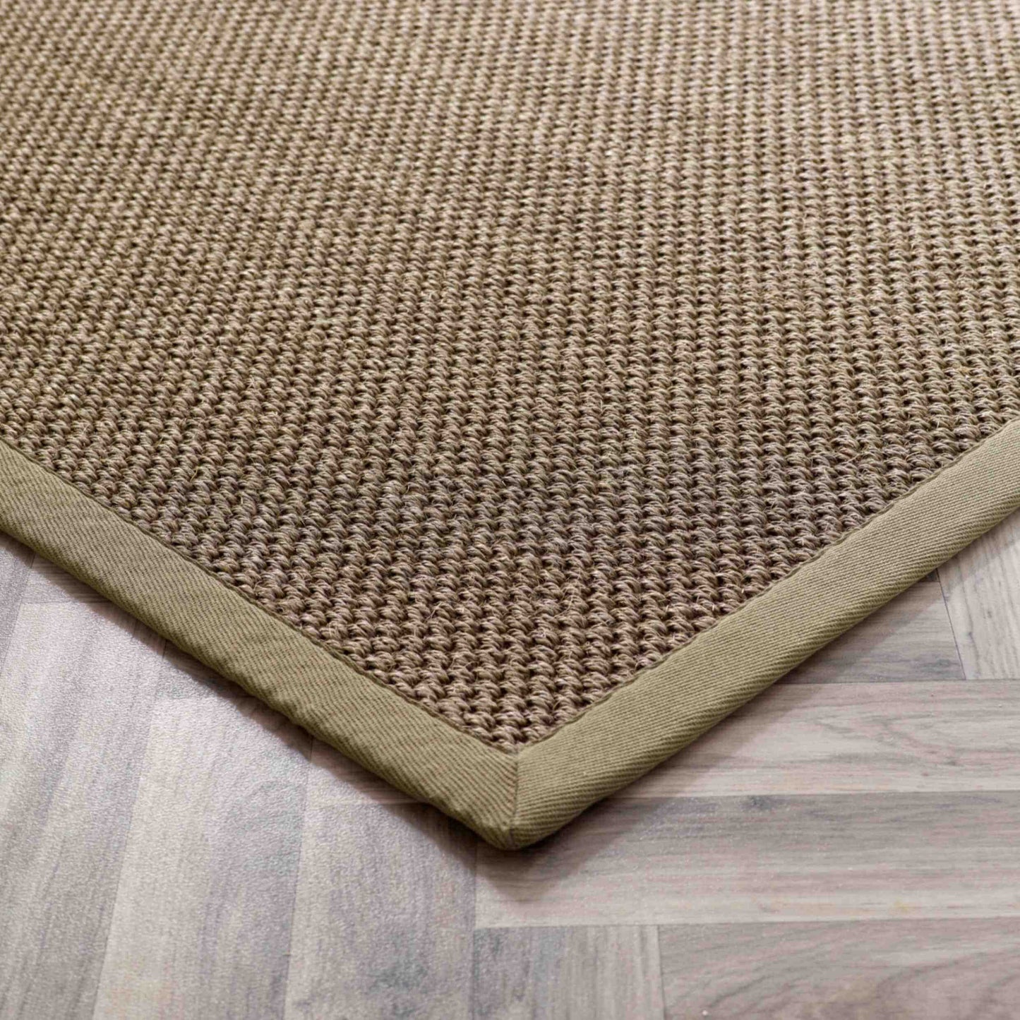 Bordered Sage Green Non-Slip Sisal Rug