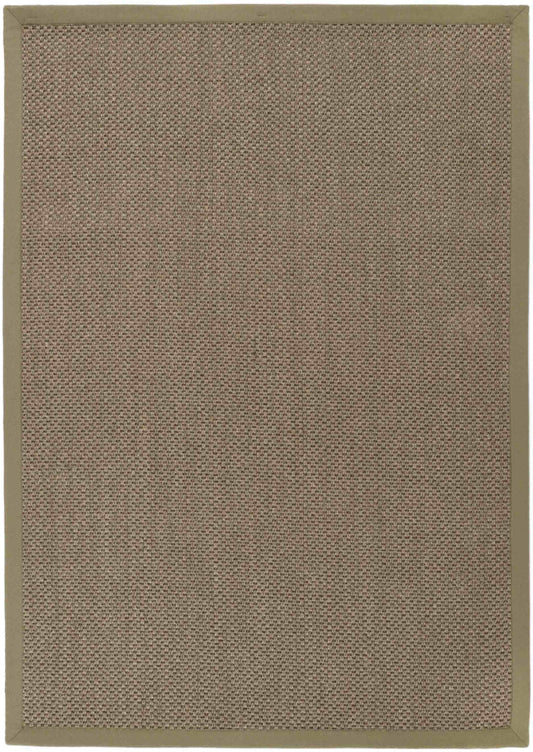 Bordered Sage Green Non-Slip Sisal Rug
