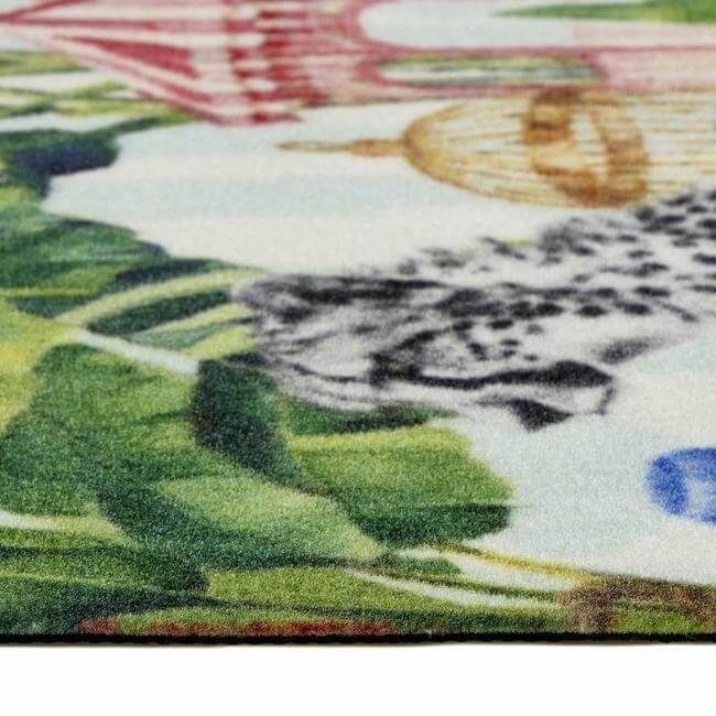Washable Indoor Mat Tropical Design