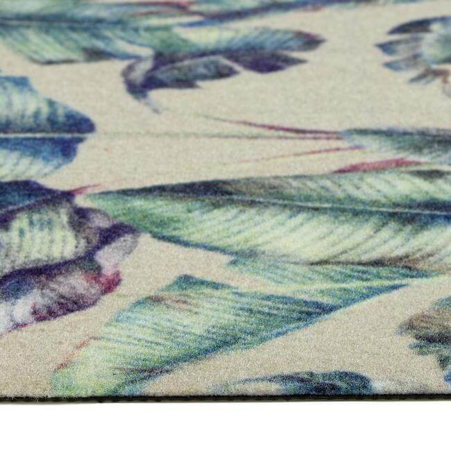 Washable Indoor Mat Tropical Design