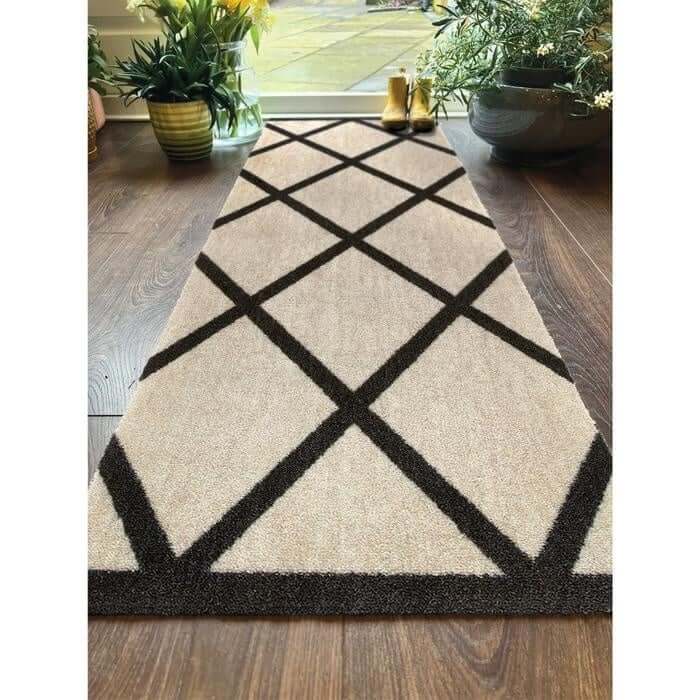 Geometric Washable Mat and Runner