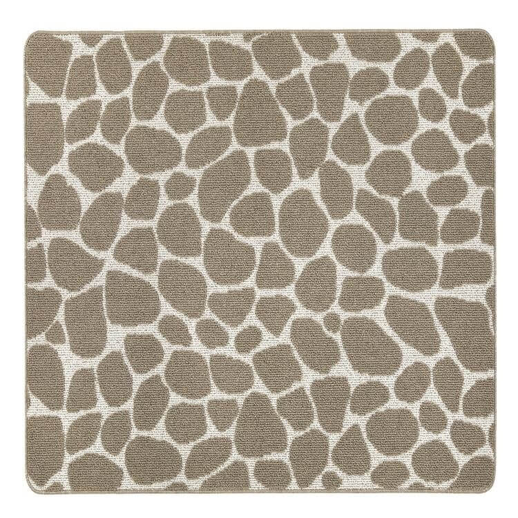 Patterned Washable Mat and Runner in Cream & Brown