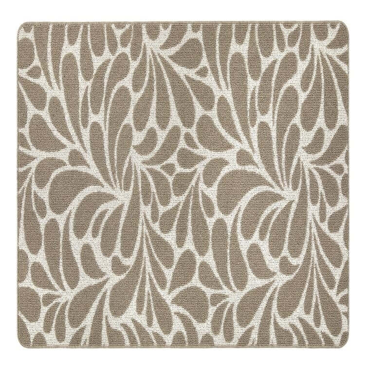 Patterned Washable Mat and Runner in Cream & Brown
