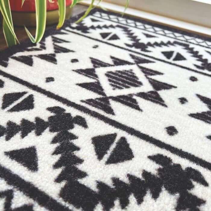 Abstract Washable Mat and Runner