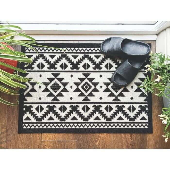 Abstract Washable Mat and Runner