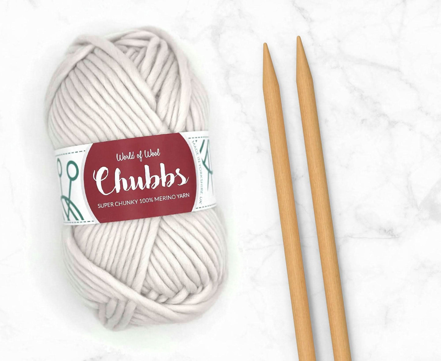 Lightning Merino Super Chunky – A Flash of White Fabulously Soft Merino Wool Yarn | Available at Teas & Antiques | Fast UK Delivery